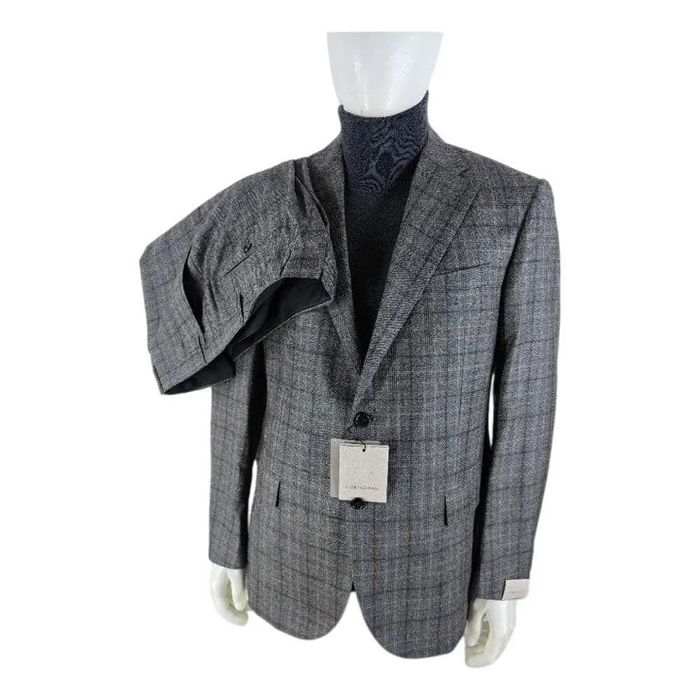 Corneliani Gray Plaid Sport Coat