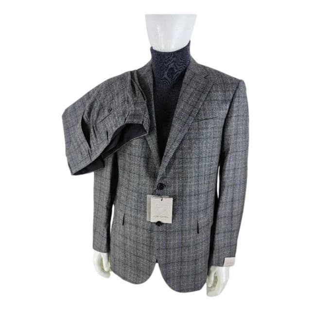 Corneliani Gray Plaid Sport Coat