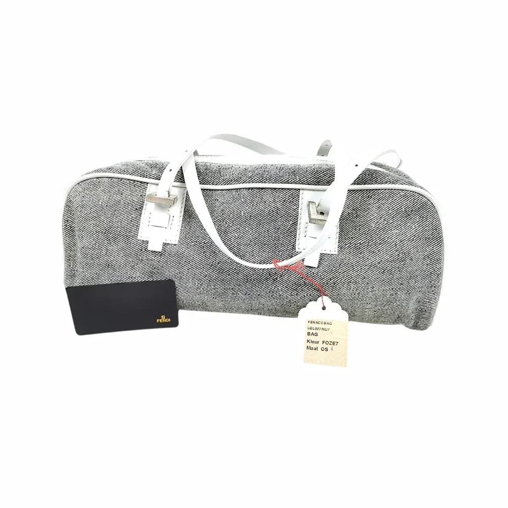 Fendi Color-block Denim Box Shoulder Bag
