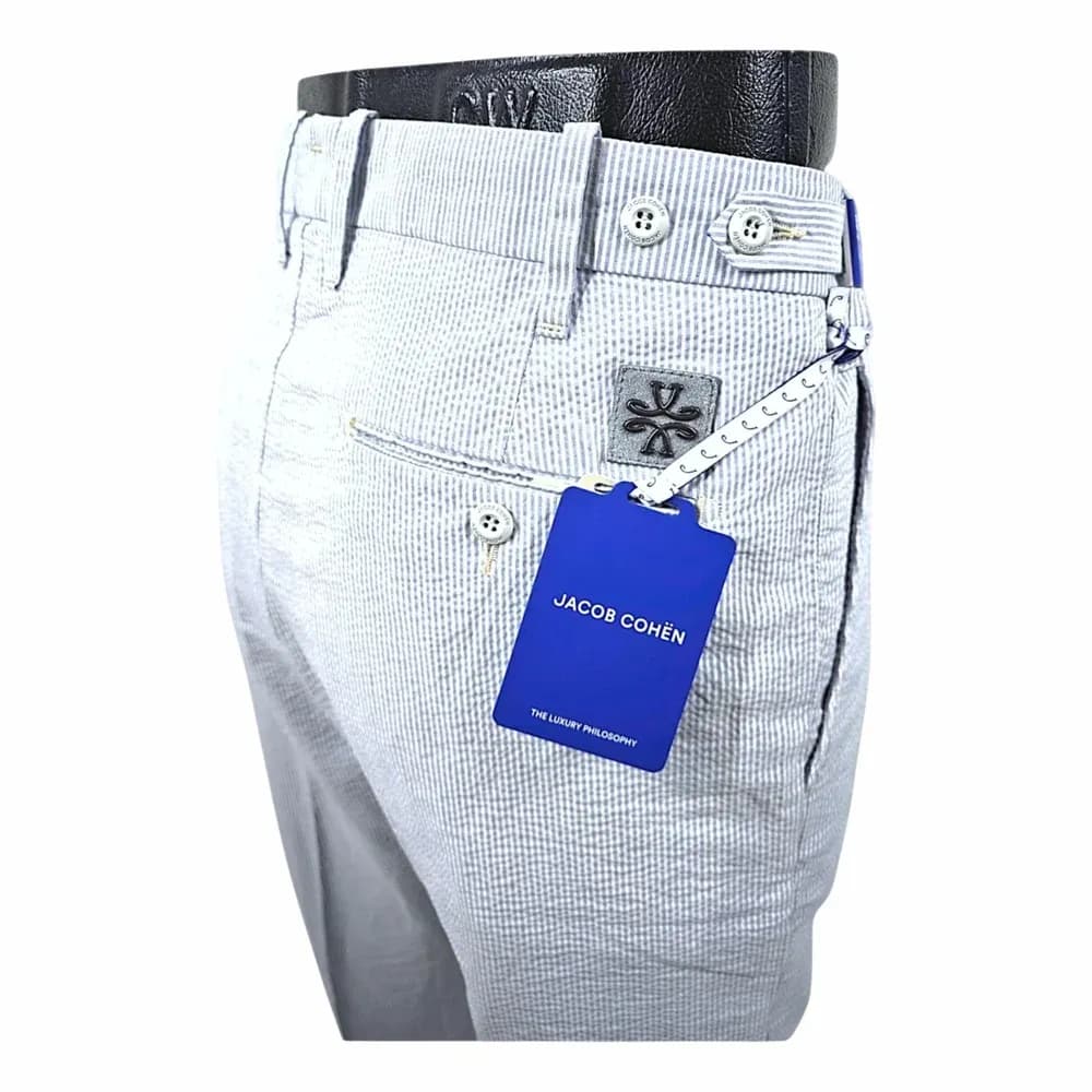 JACOB COHEN J613 Striped Cotton Trousers