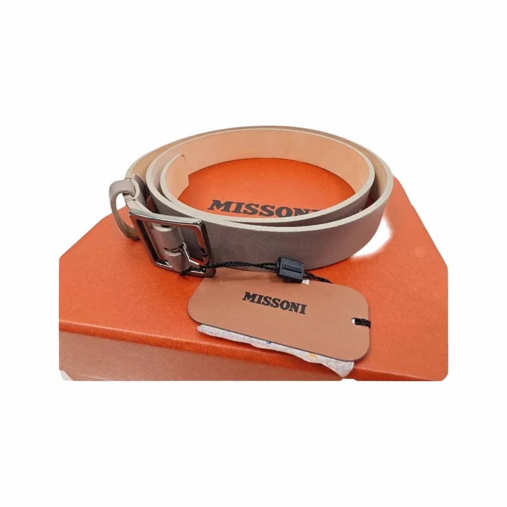 Missoni Vintage Logo Plaque Suede Belt