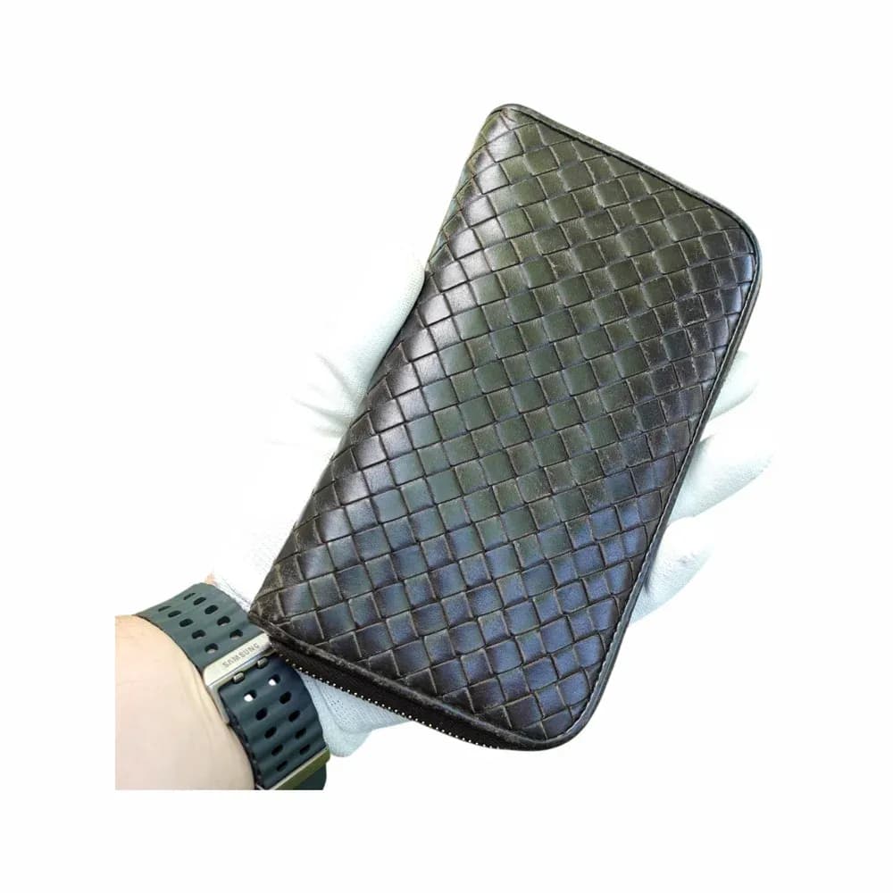 Bottega Veneta Intrecciato Zip Around Long Wallet