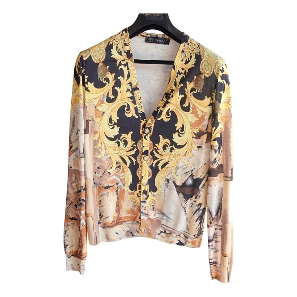 Versace Barocco Print Silk Bowling Shirt