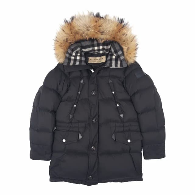 Burberry Hartson Detachable Fur Trim Down Coat