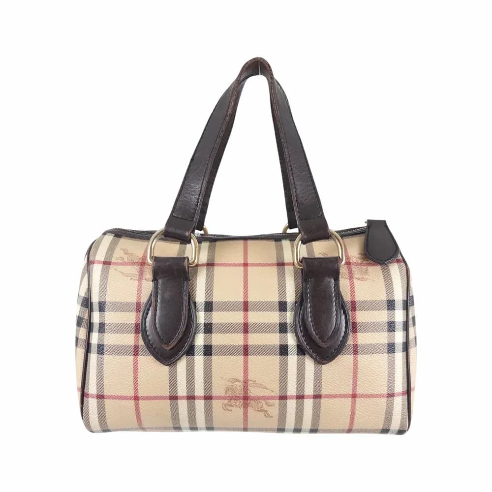 Burberry Haymarket Check Coated Canvas Bowling Bag