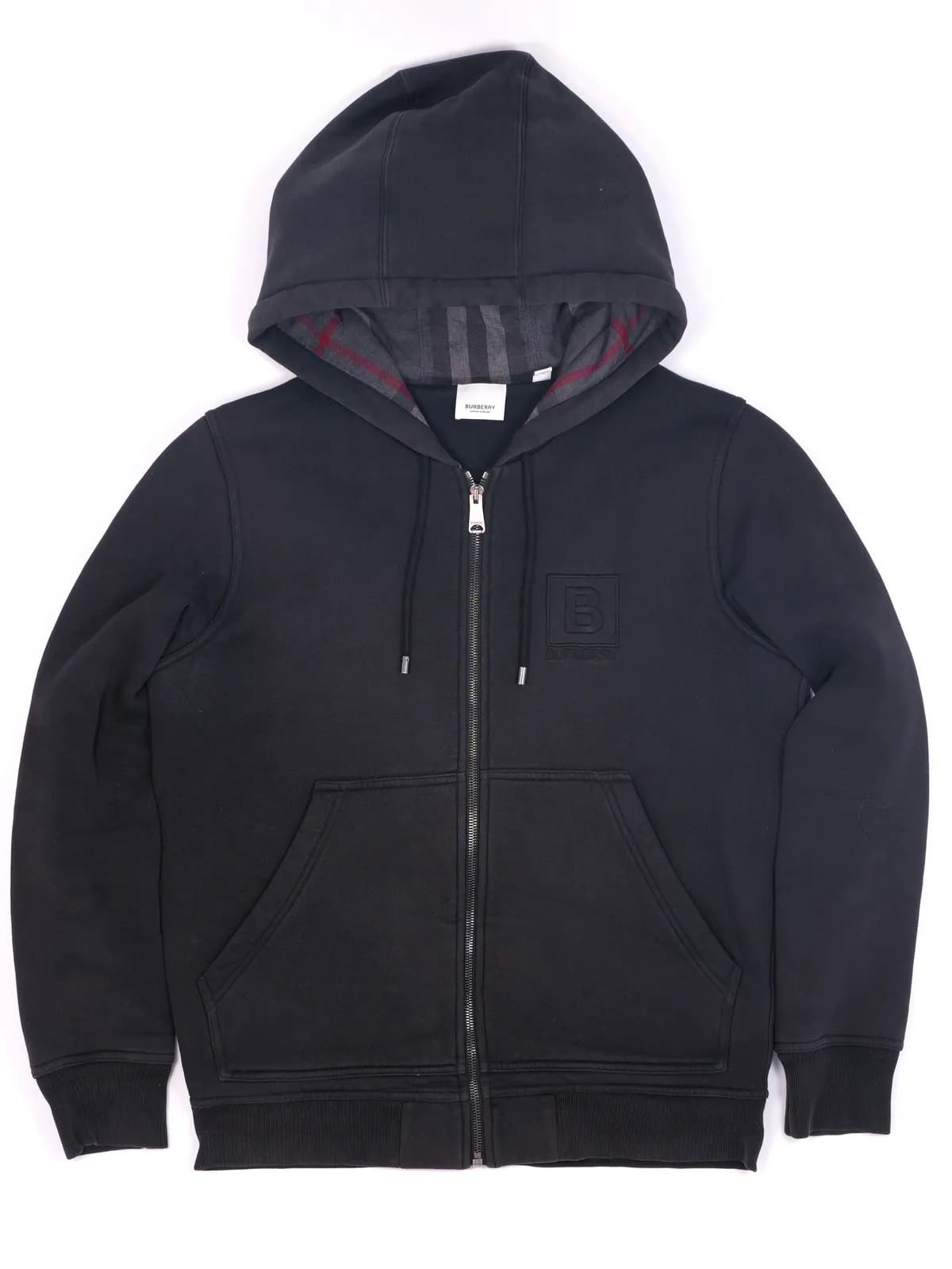 Burberry Letter Graphic Cotton Blend Zip Hoodie
