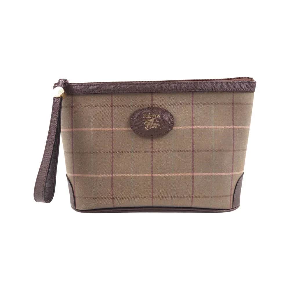 Burberry Vintage Check Zip Pouch Clutch