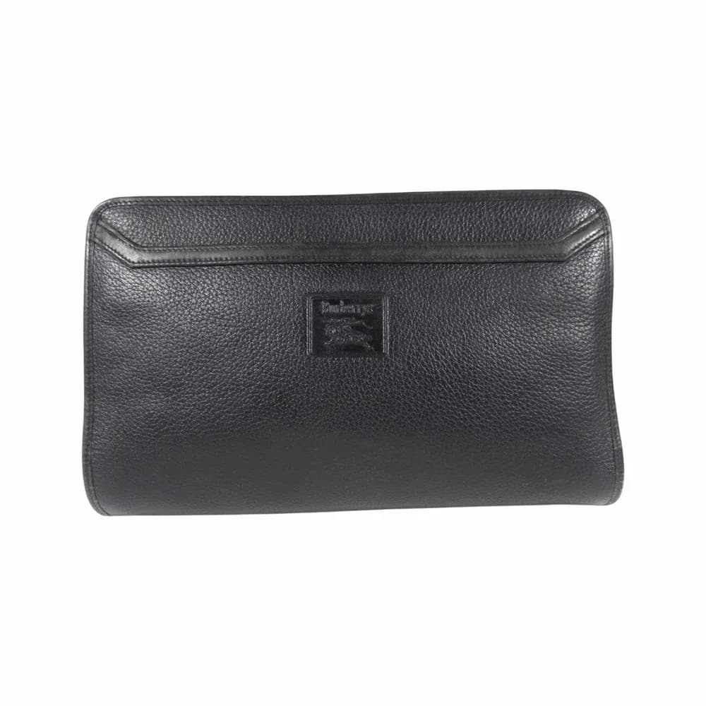 BURBERRY Vintage Leather Clutch Bag