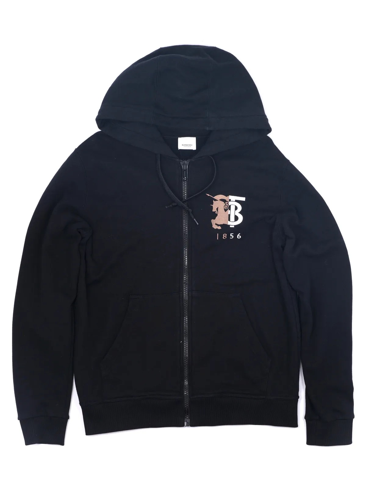 Burberry Contrast Logo Graphic Cotton Hooded Jacket