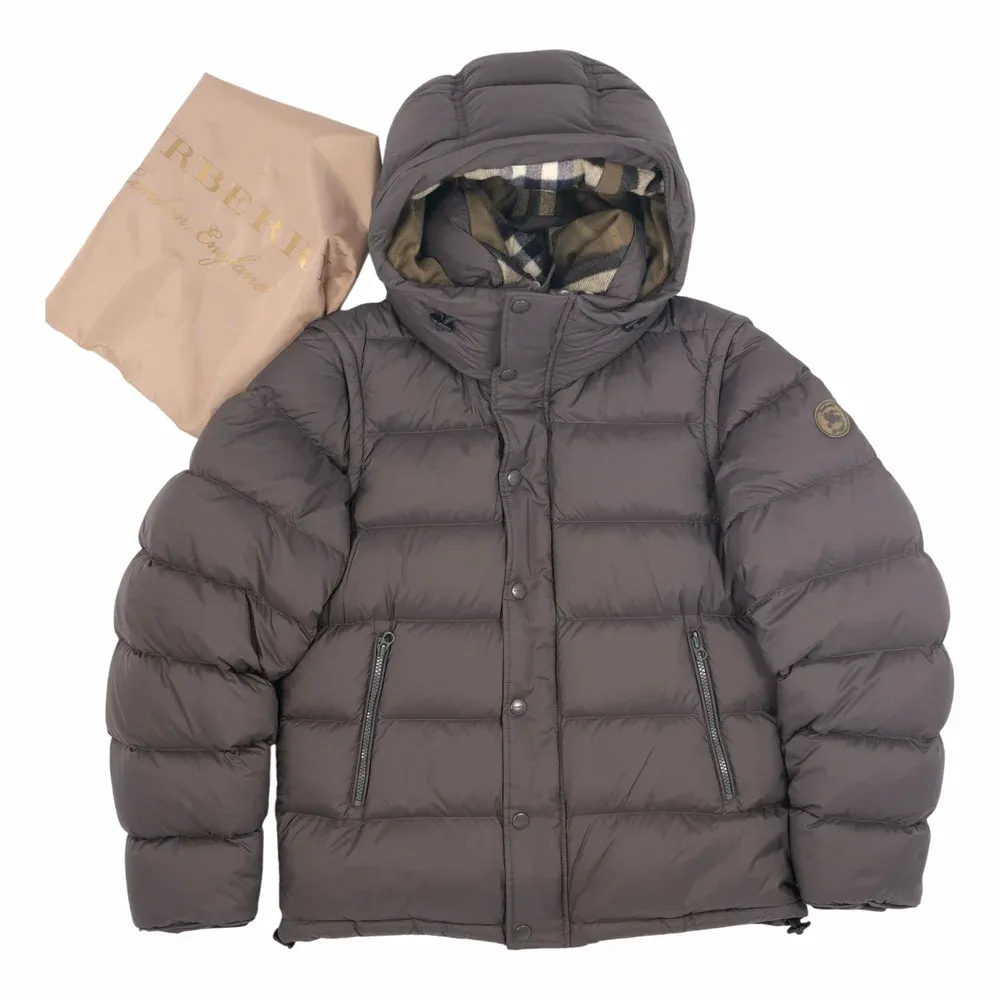 Burberry Halsby Detachable-sleeve Down-filled Hooded Puffer Jacket
