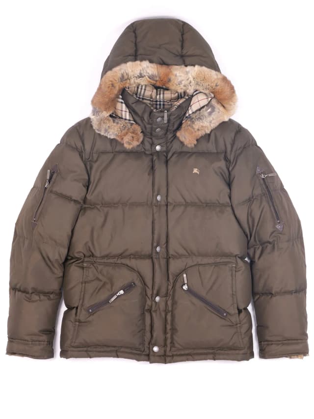 Burberry Fur Trimmed Down Puffer Jacket