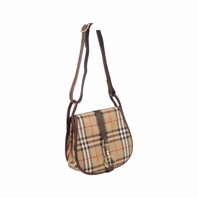 Burberry Shadow Horse Nova Check Saddle Bag