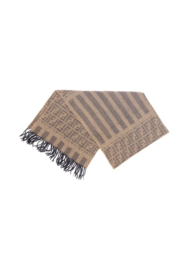 Fendi Zucca Pattern FF Monogram Scarf