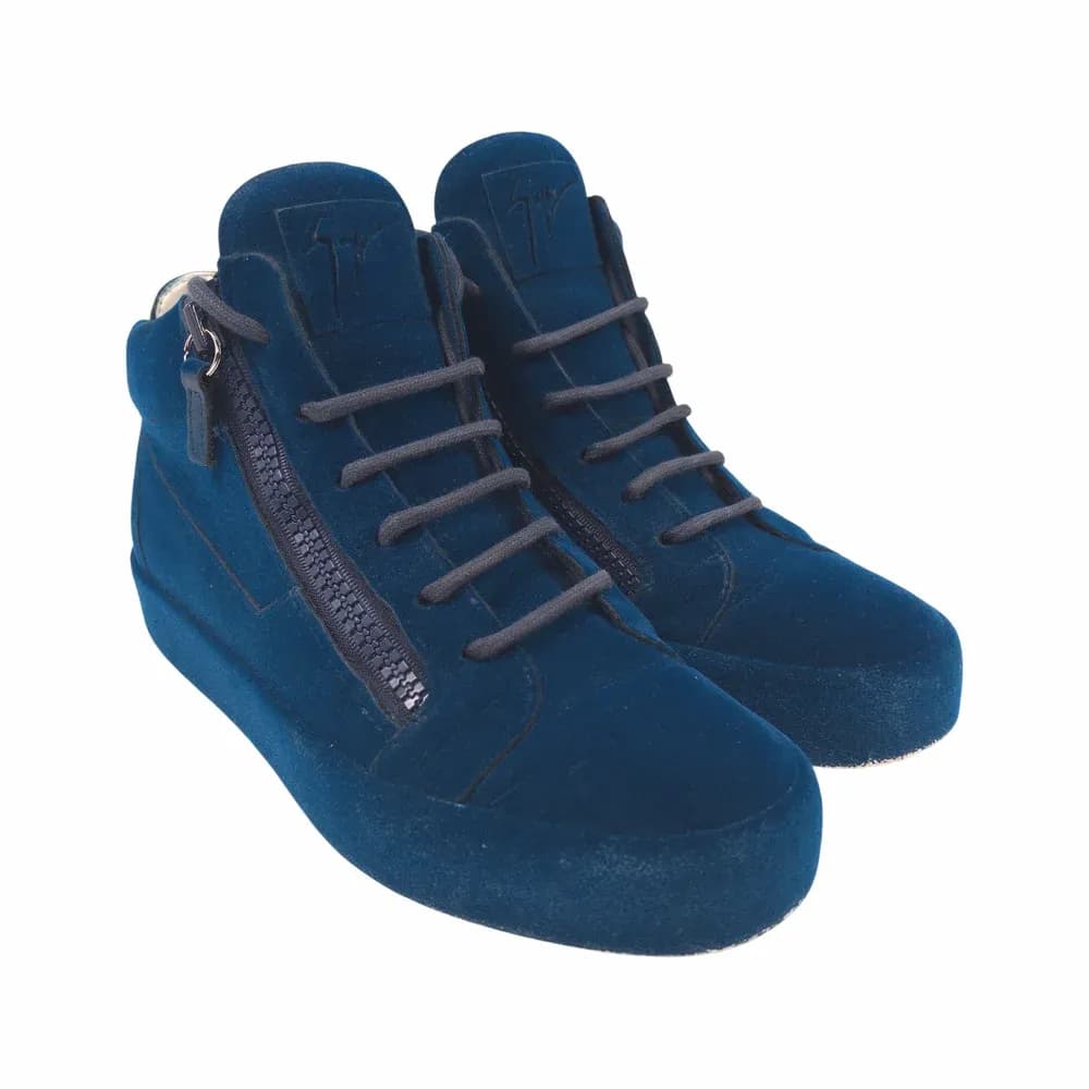 Giuseppe Zanotti Velvet High-Top Sneakers