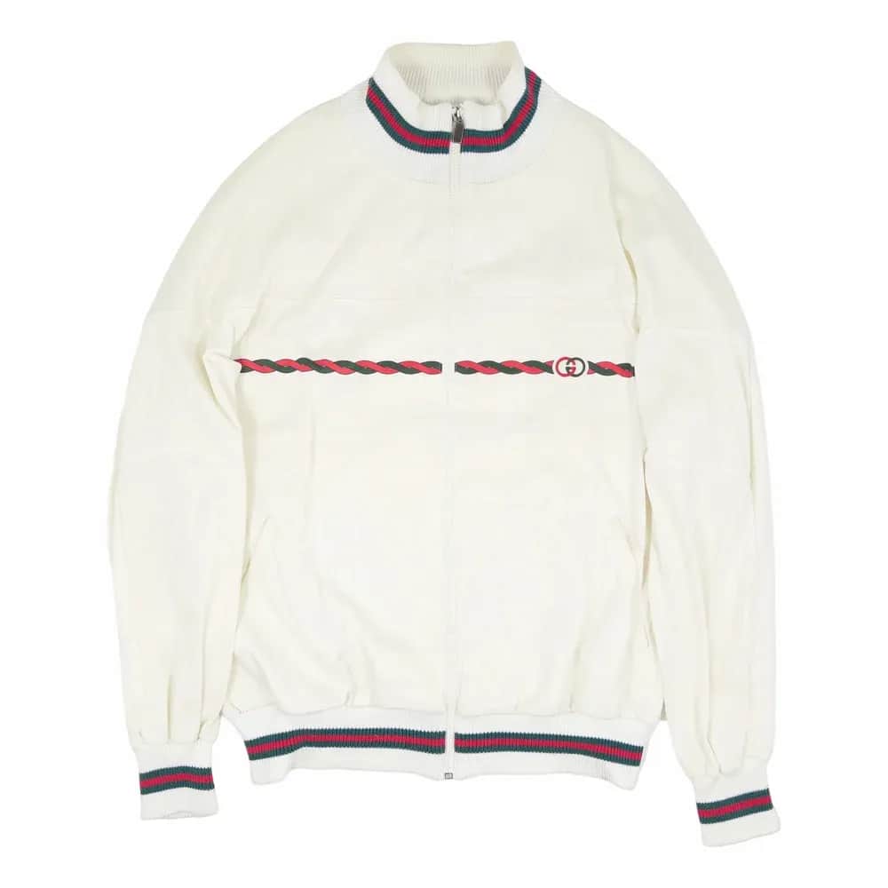 Gucci Web Stripe Trim Track Zip-Up Jacket