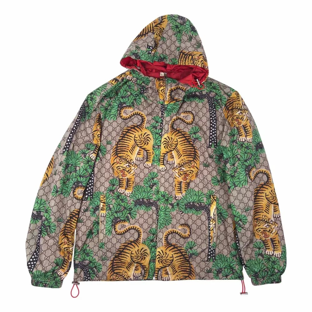 Gucci GG Supreme Bengal Tiger Print Windbreaker