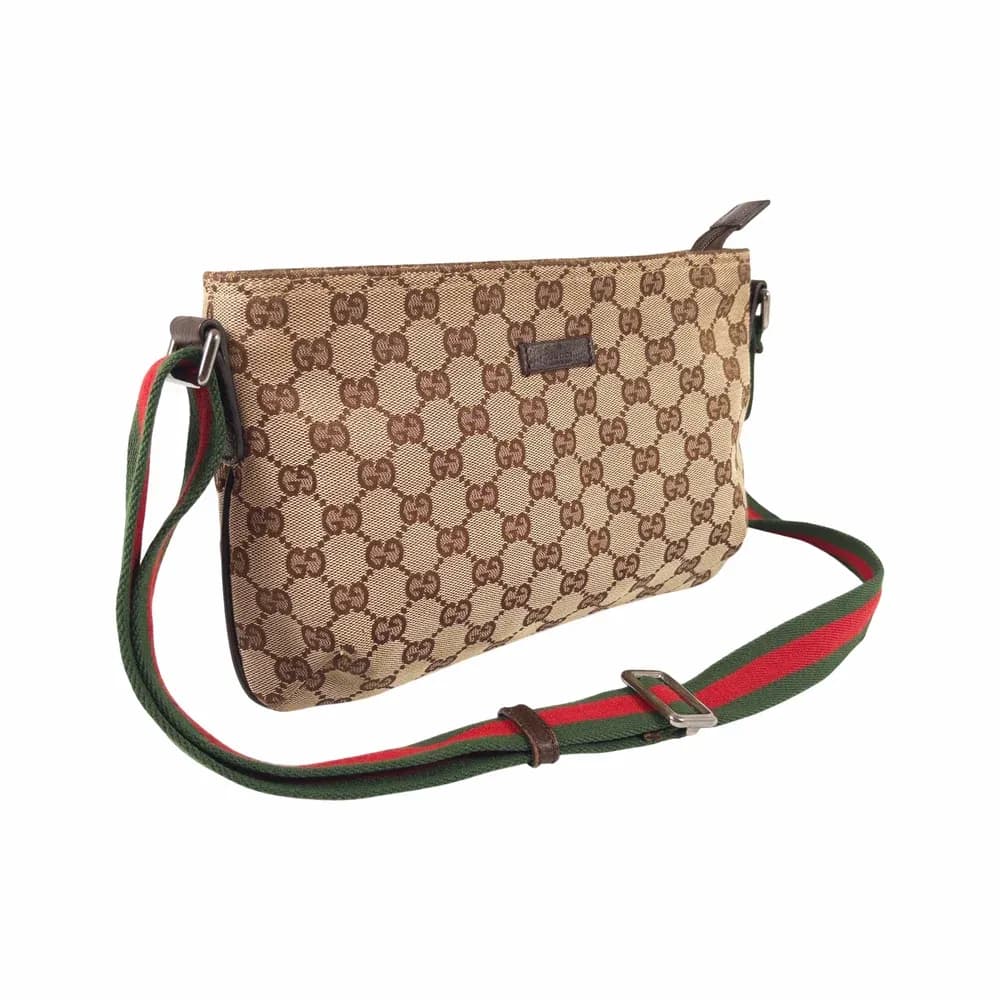 Gucci GG Canvas Small Flat Messenger Bag