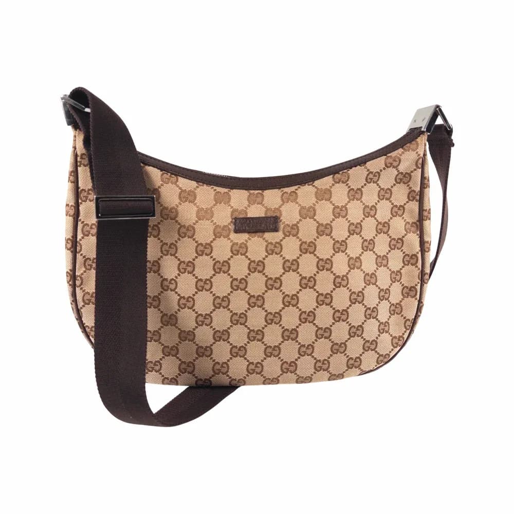 Gucci GG Canvas Half Moon Hobo Bag