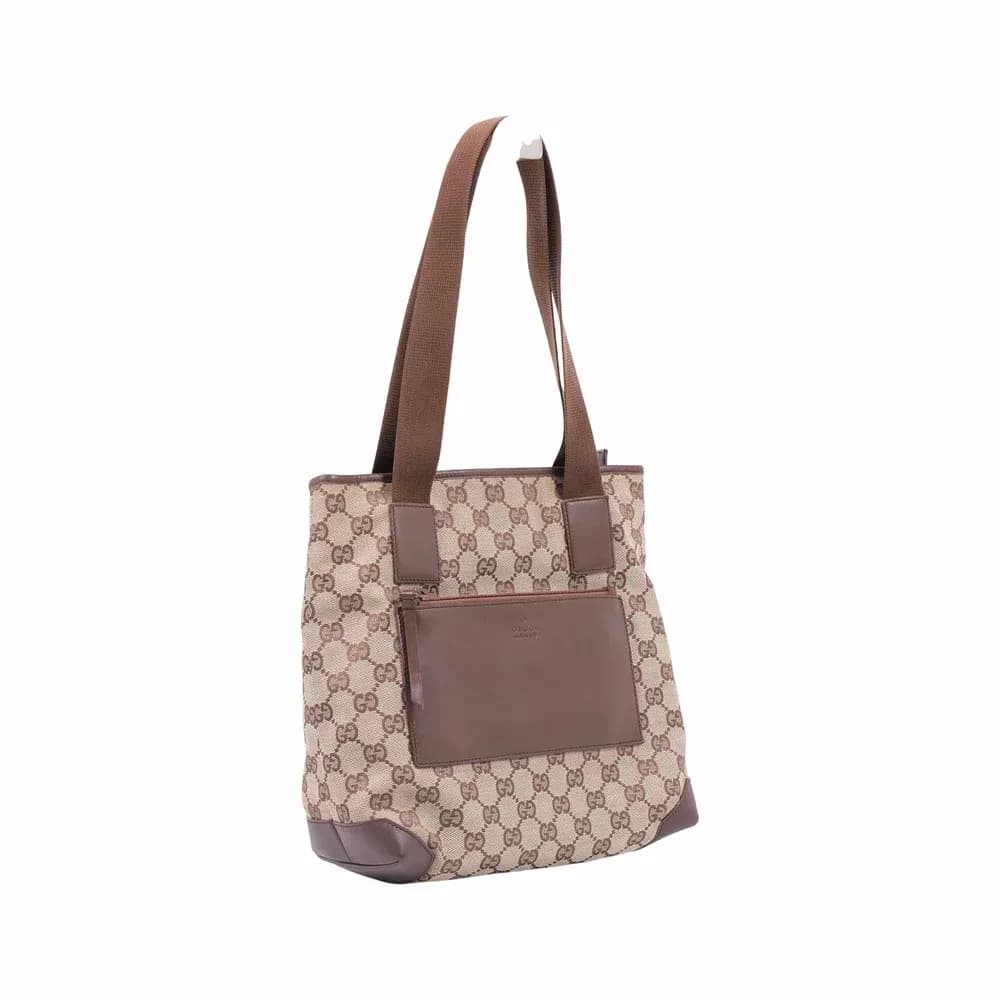 Gucci GG Canvas Front Pocket Zip Tote