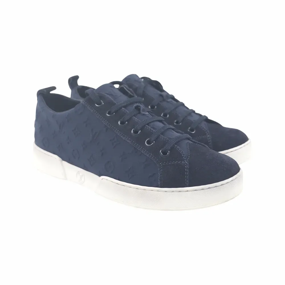 LOUIS VUITTON Art Signature Suede Sneaker