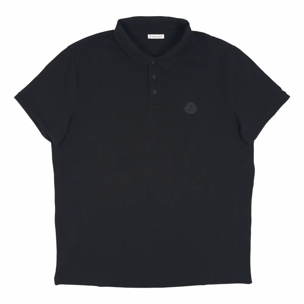 Moncler Logo Patch Cotton Piqué Pikétröja