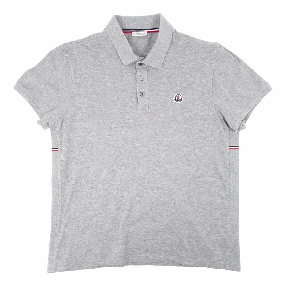 MONCLER Logo Patch Cotton Piqué Polo Shirt