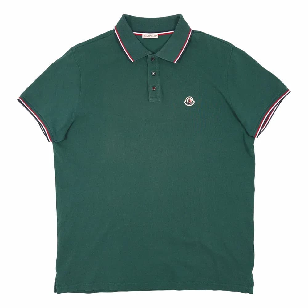 Moncler Tricolour-Trimmed Cotton Piquet Polo Shirt
