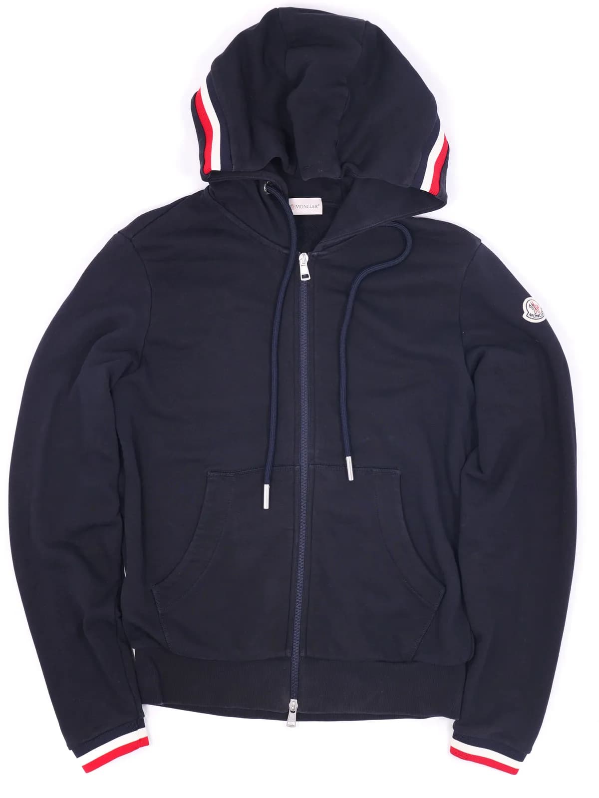 Moncler Maglia Tricolor Zip Up Hoodie