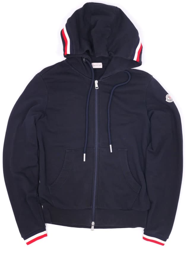 Moncler Maglia Tricolor Zip Up Hoodie