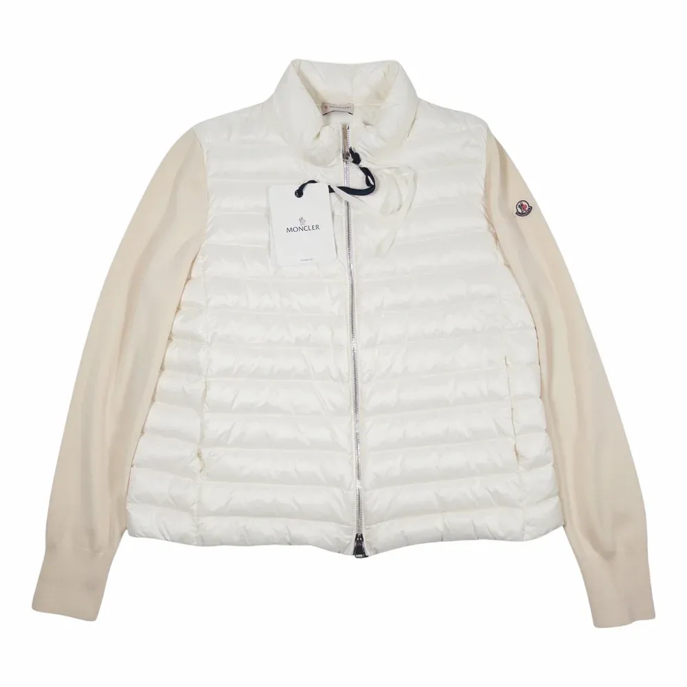 Moncler Padded Wool Zip-Up Cardigan