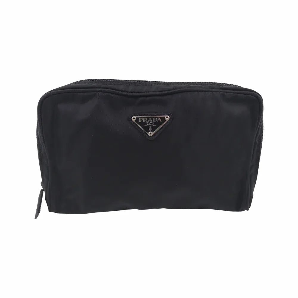 Prada Re-Nylon and Saffiano Leather Travel Pouch