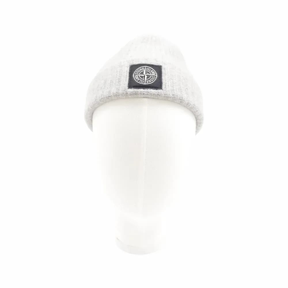 STONE ISLAND Ribbed Beanie with Compass Logo Patch