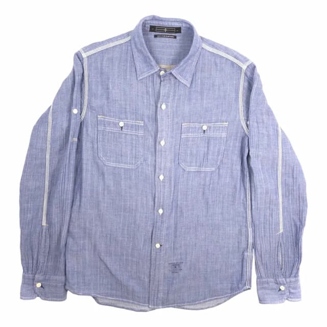 Stone Island IHSH-21-IND 10oz Selvedge Chambray Work Shirt