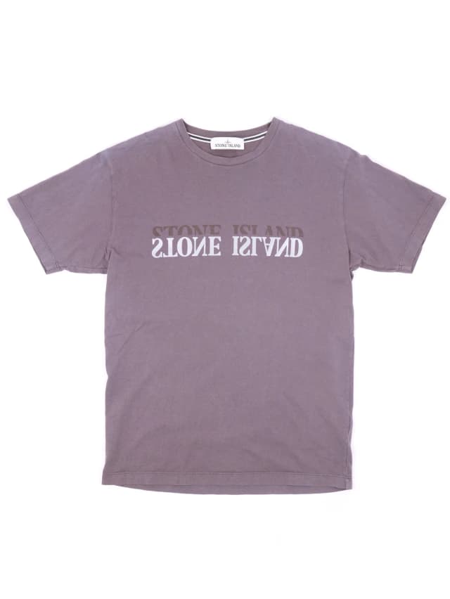 Stone Island Acrylic Logo Print T-shirt