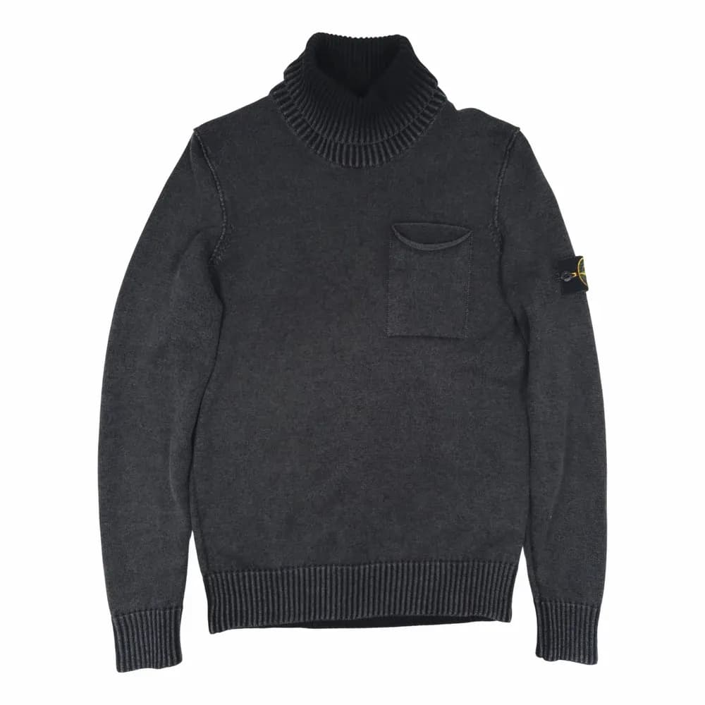 STONE ISLAND Full Rib Wool Turtleneck Sweater