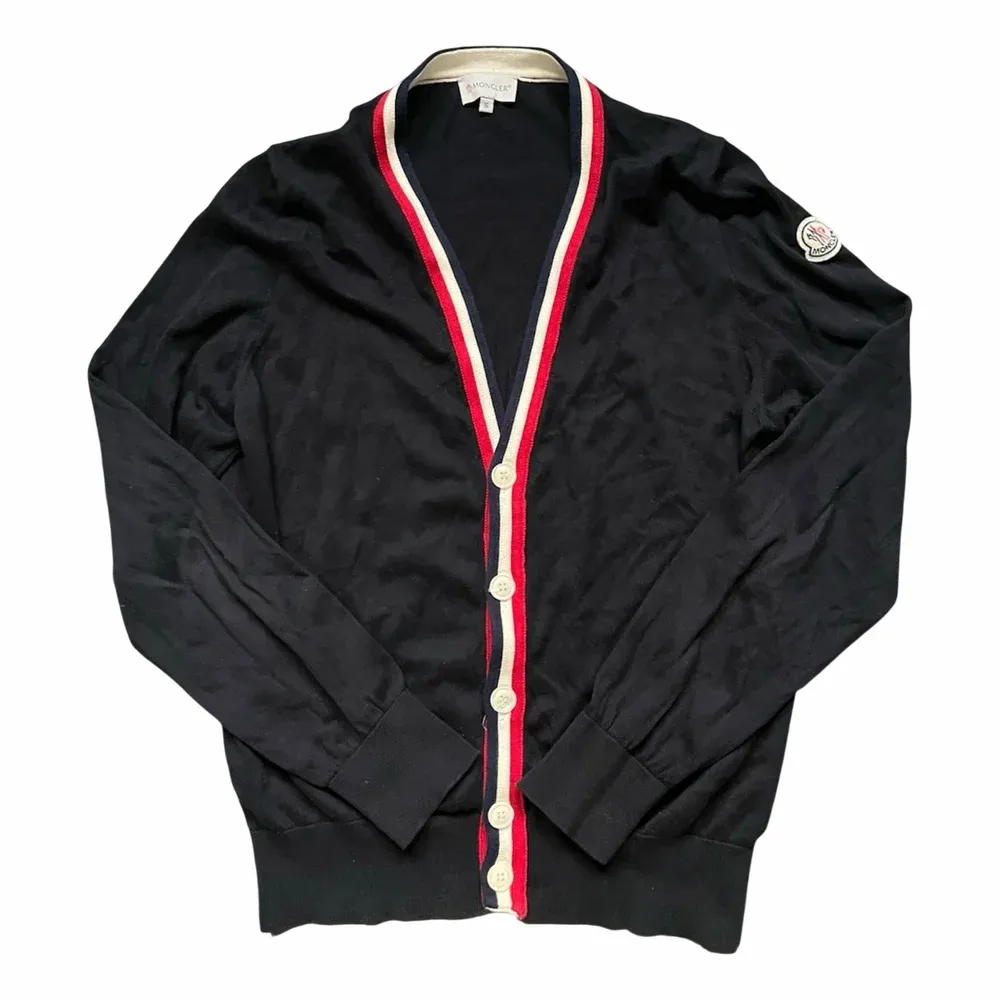 MONCLER Stickad Pullover med Logotyp