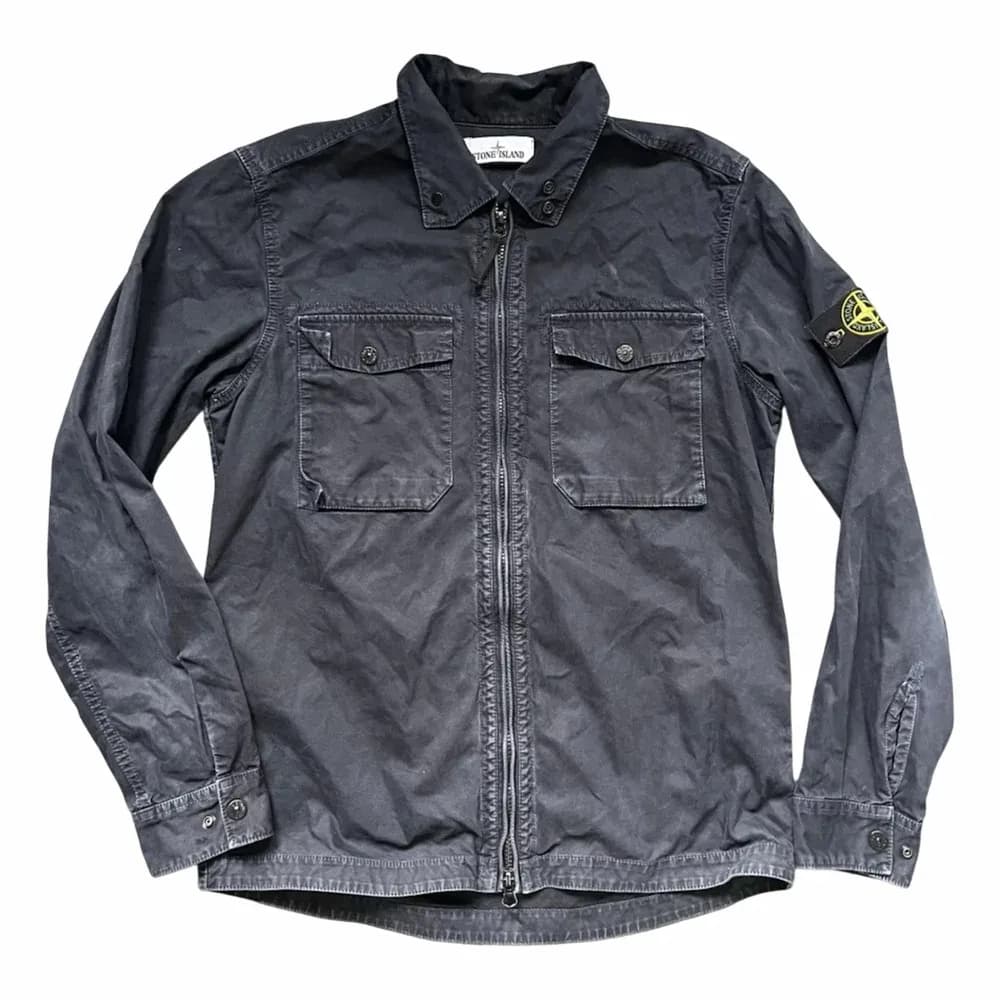 Stone Island Garment Dyed Cotton Canvas Overshirt