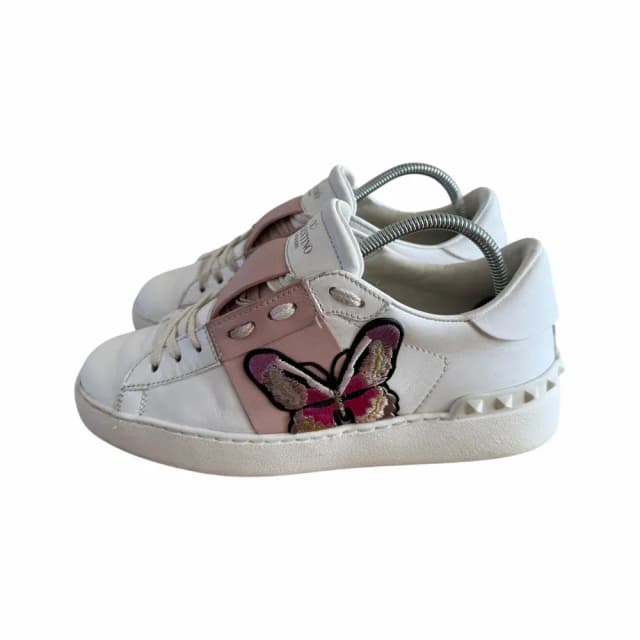 VALENTINO Open Sneaker with Butterfly Embroidery