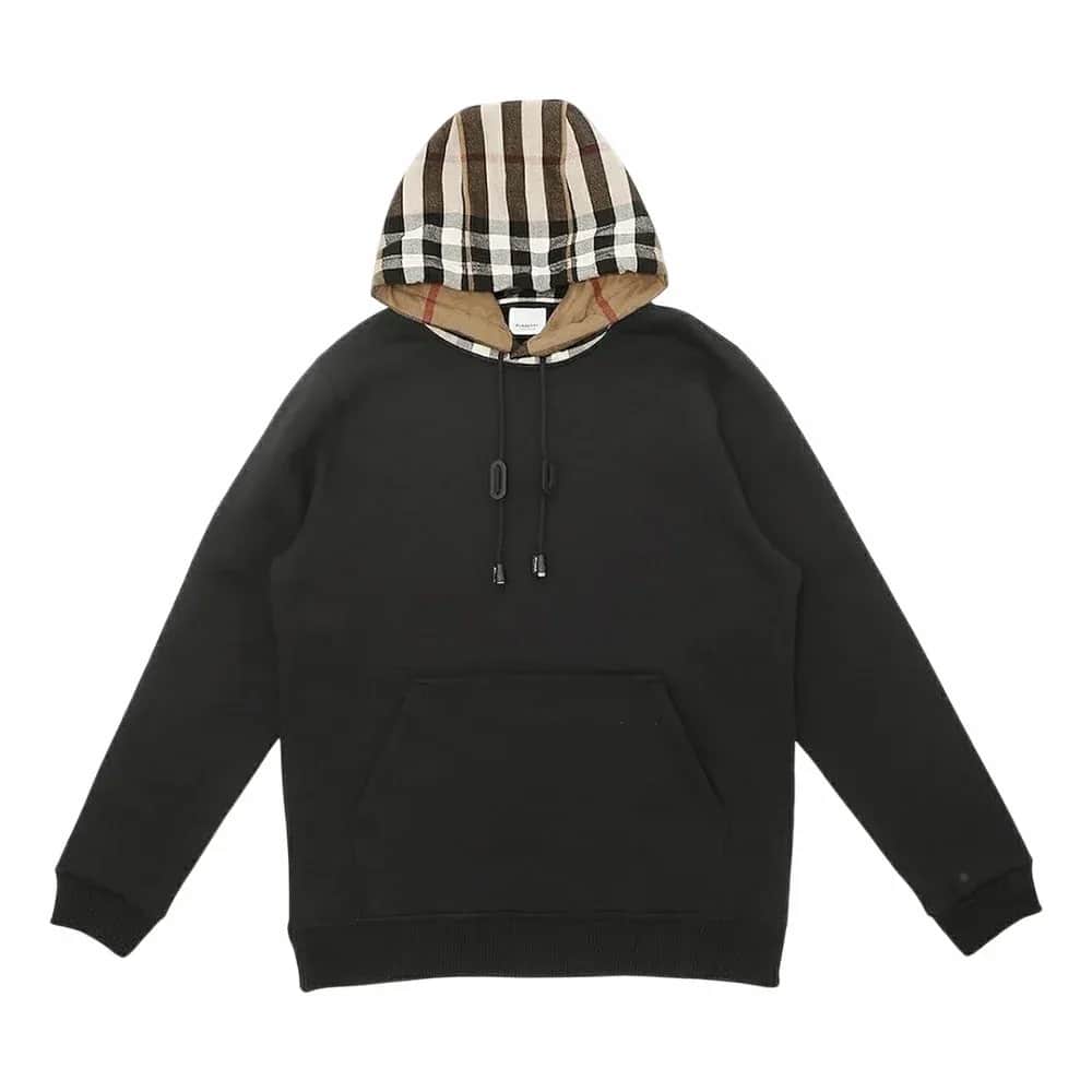 BURBERRY Samuel Check Hood Cotton Hoodie