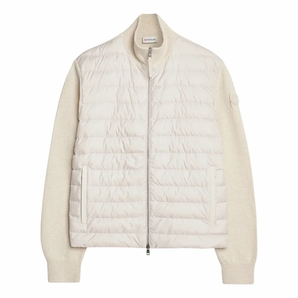 Moncler Padded Wool & Cashmere Zip-Up Cardigan