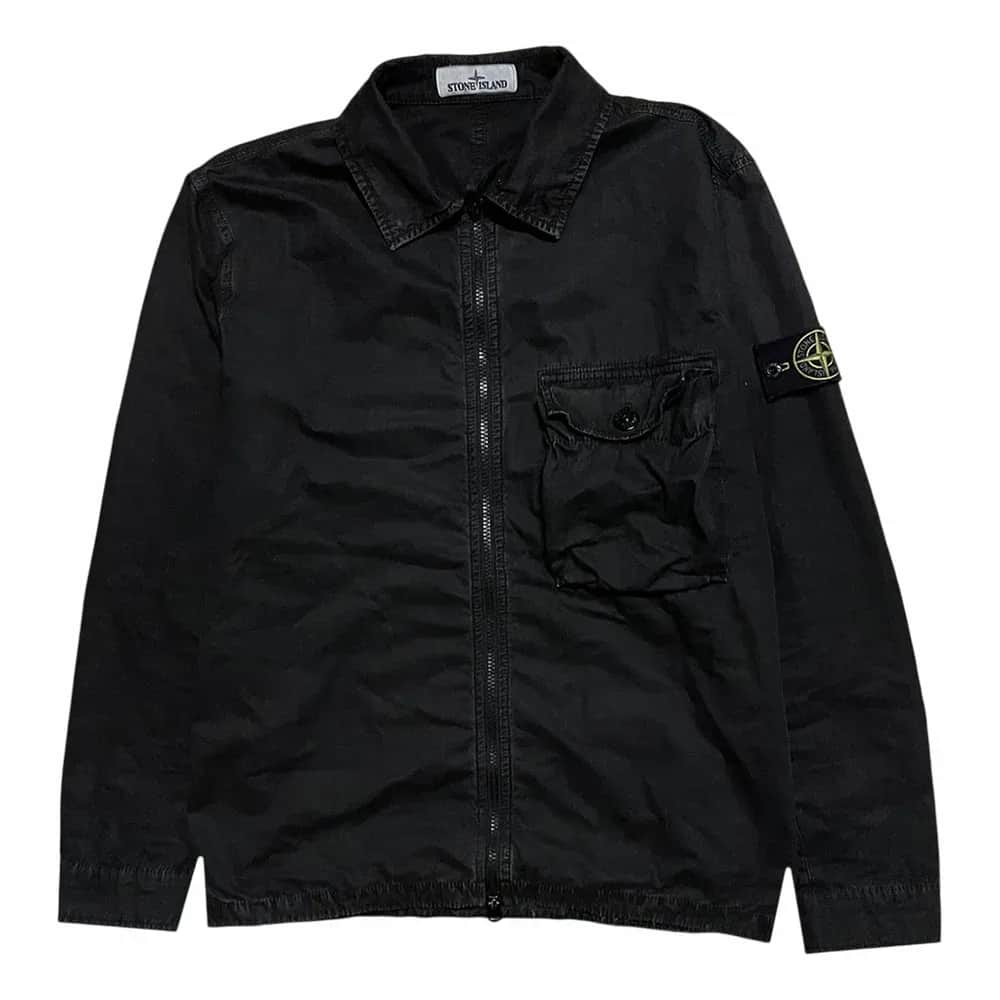 STONE ISLAND Tela Smerigliata 'Old' Effect Overshirt