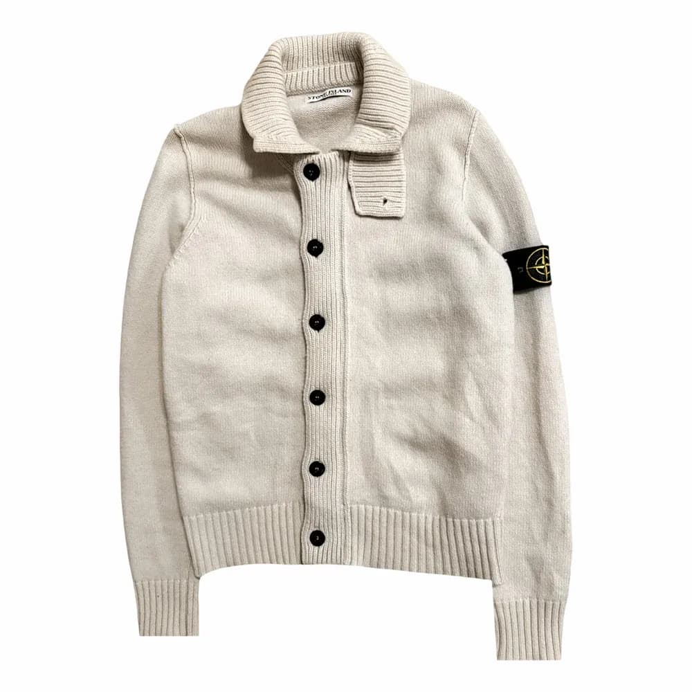 Stone Island Lambswool Full-Zip Cardigan