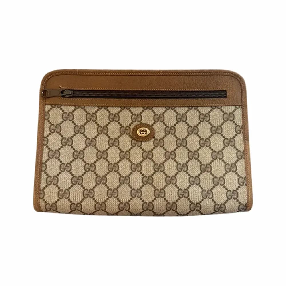 Gucci GG Supreme Monogram Portfolio Clutch