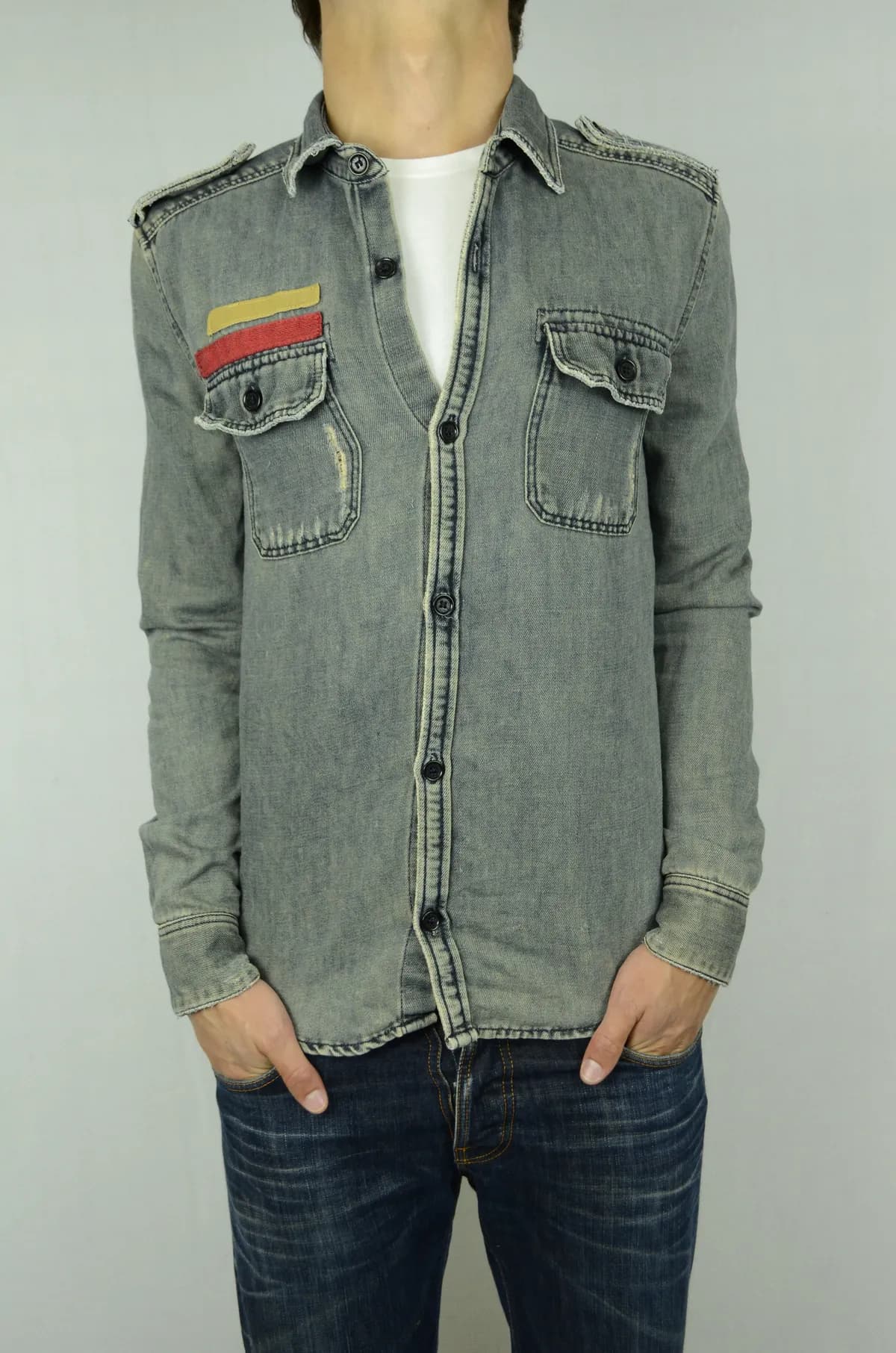 Zadig & Voltaire Distressed Denim Overshirt