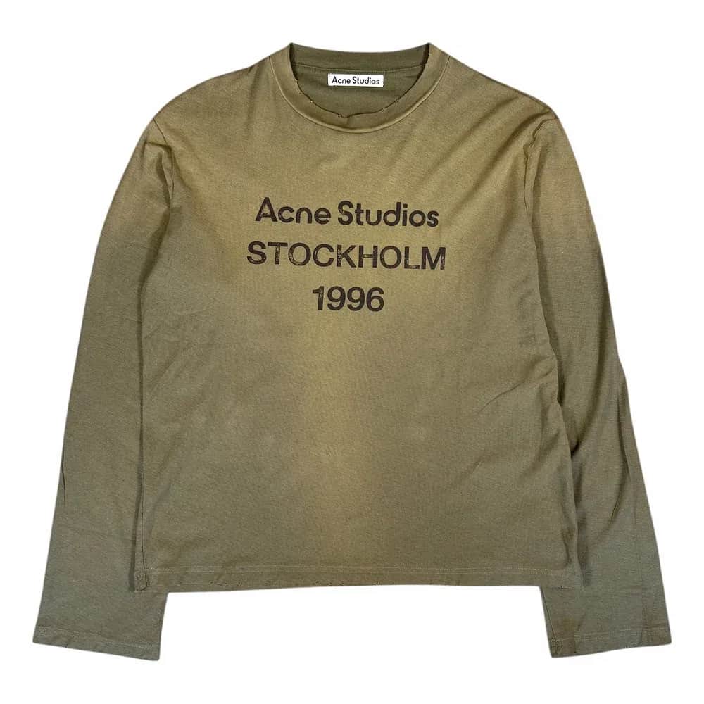 Acne Studios Sprayed 1996 Logo Long Sleeve T-Shirt