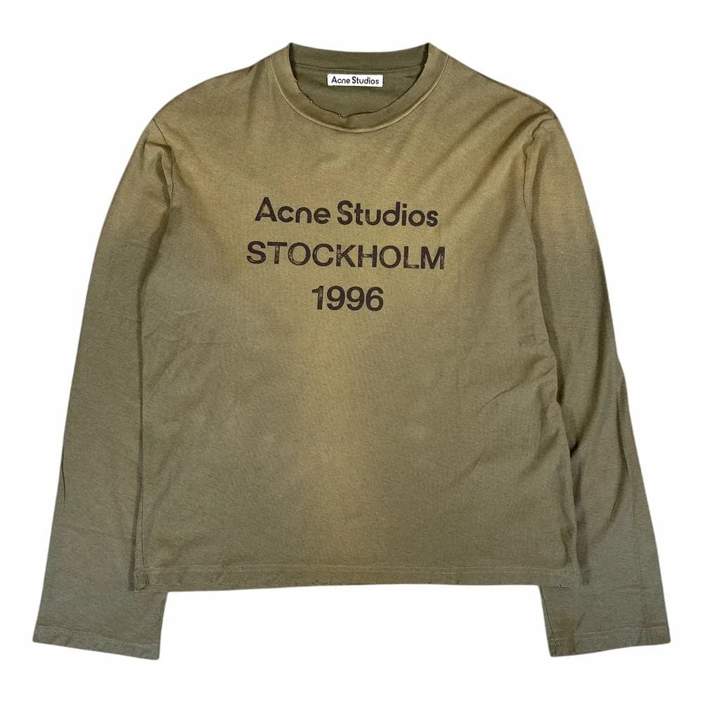 Acne Studios Sprayed 1996 Logo Long Sleeve T-Shirt