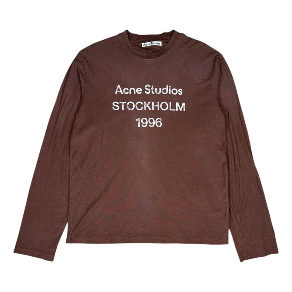 Acne Studios Edden 1996 Sprayed Logo Long Sleeve T-Shirt