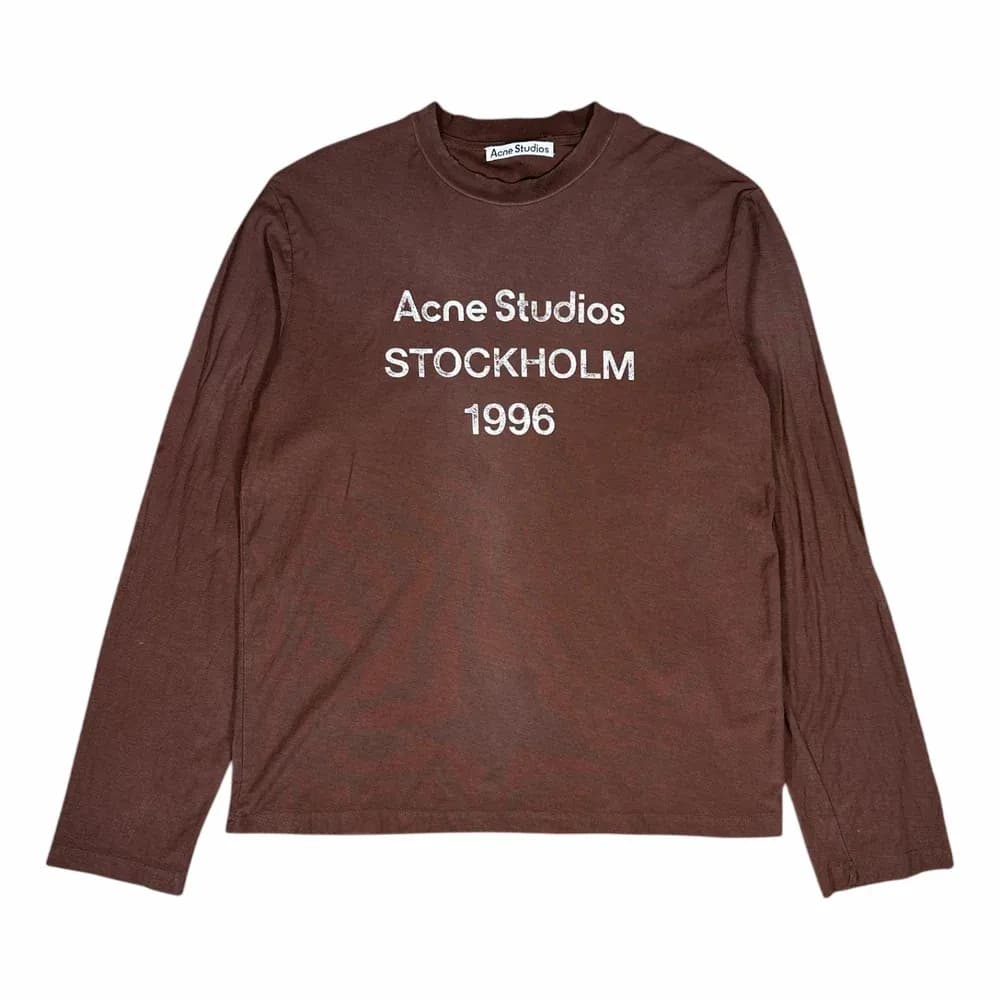 Acne Studios Edden 1996 Sprayed Logo Long Sleeve T-Shirt