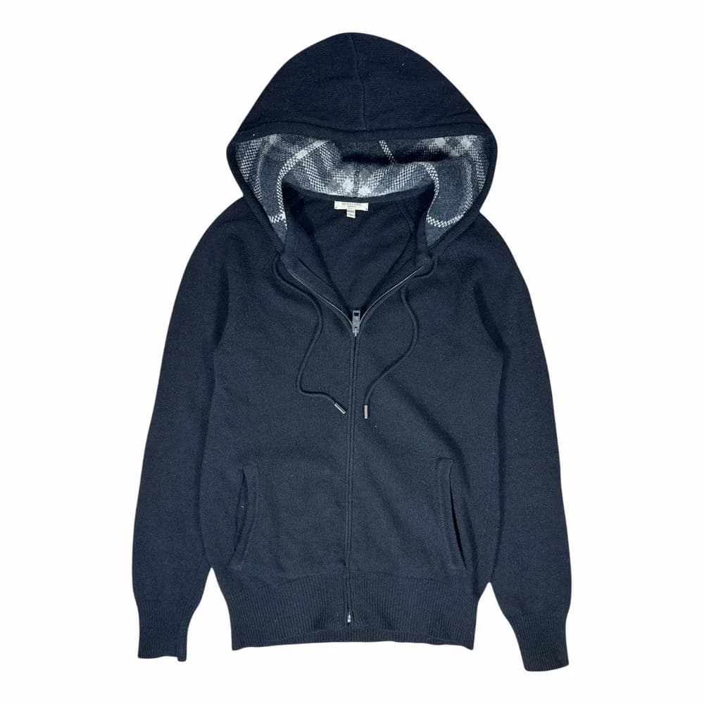 Burberry Cotton/Cashmere Knitted Hooded Full Zip