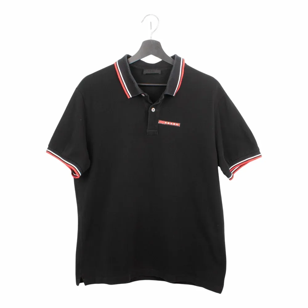 Prada Red Tab Logo Polo Shirt